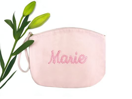 Geborduurd Toilettasje naam - velvexo