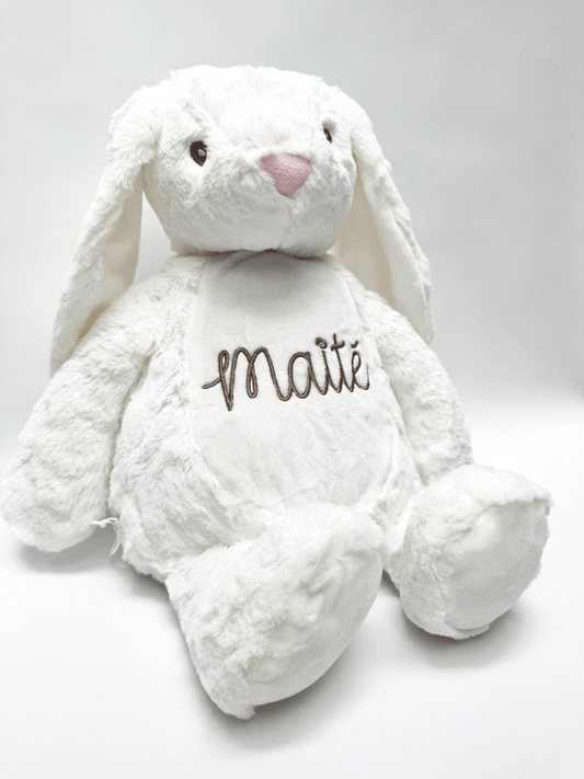 Geborduurde knuffelkonijn met naam - velvexo