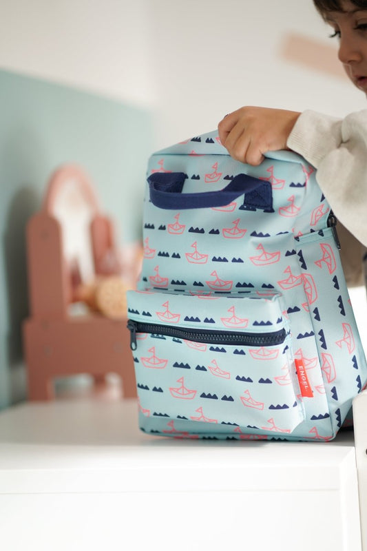 Geborduurde rugzak Paper Boats - velvexo