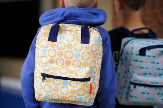 Geborduurde rugzak Smiley - velvexo