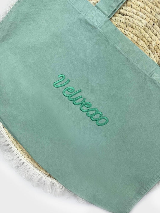 Geborduurde shopper tas met naam - velvexo
