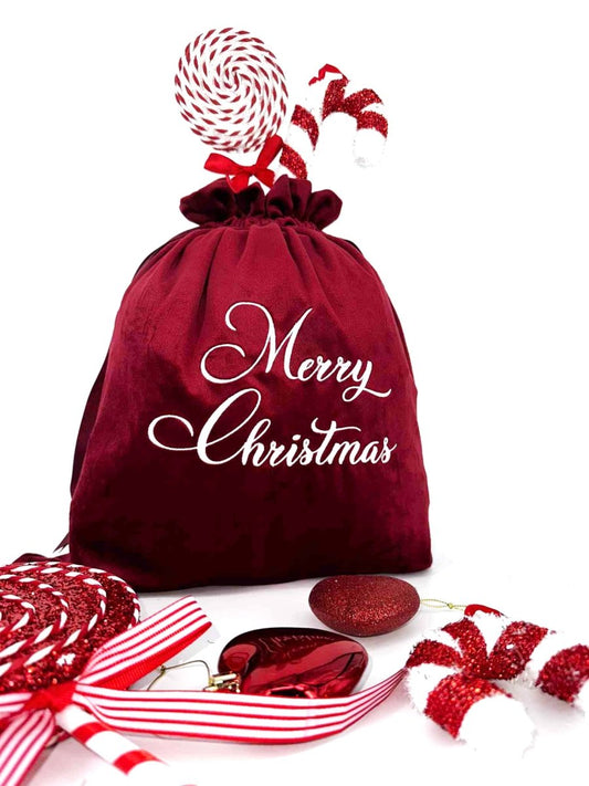 Kerstzak Merry Christmas - velvexo