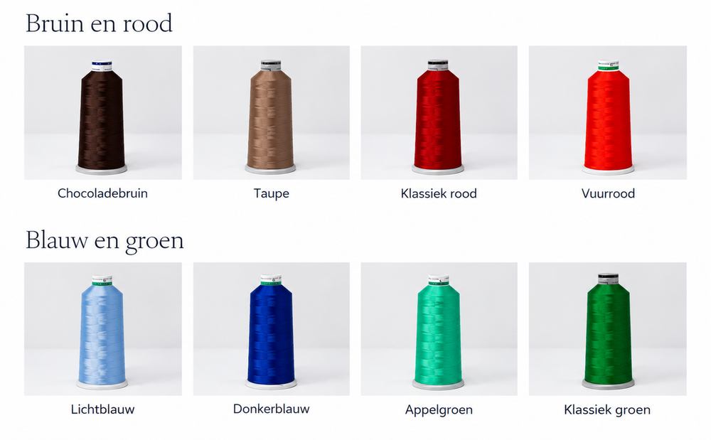 Gele oranje bruine en rode borduurkleuren