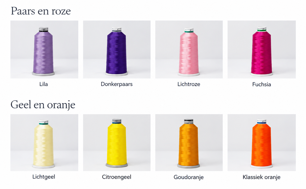Donkere roze en paarse borduurkleuren