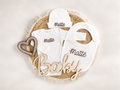 Babyset met naam Romper, muts & slab