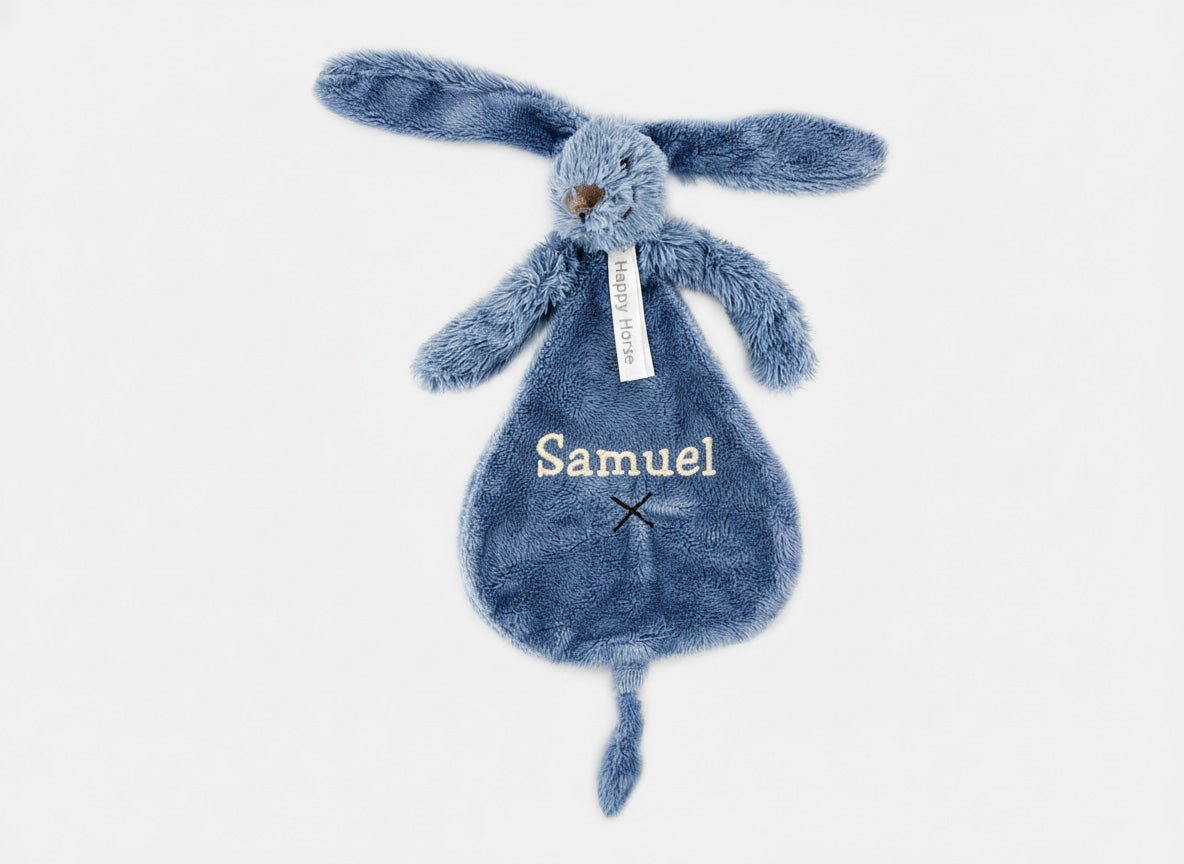 Blauwe slab met blauw knuffeldoekje – Happy Horse Richie - velvexo