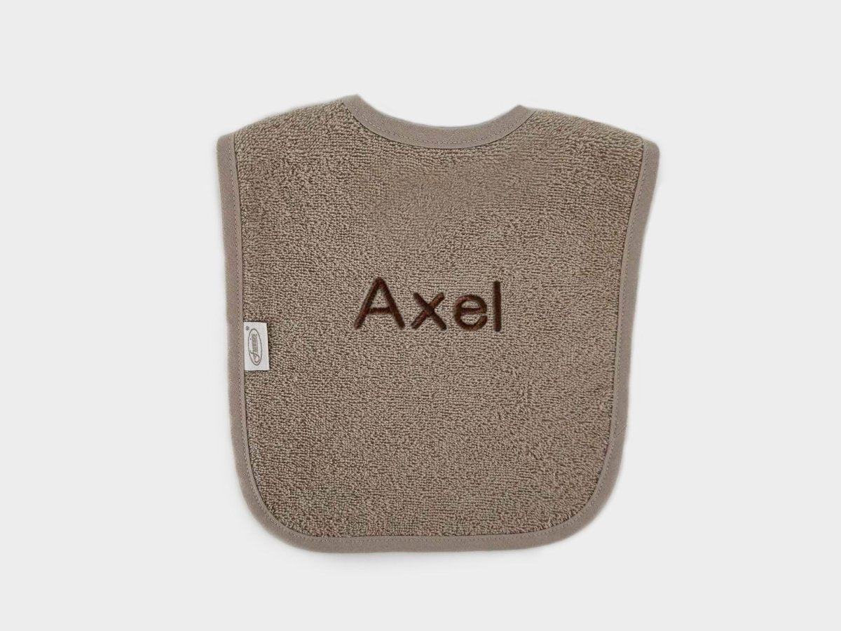 Cream slab met bruin knuffeldoekje – set met naam Happy Horse Richie - velvexo