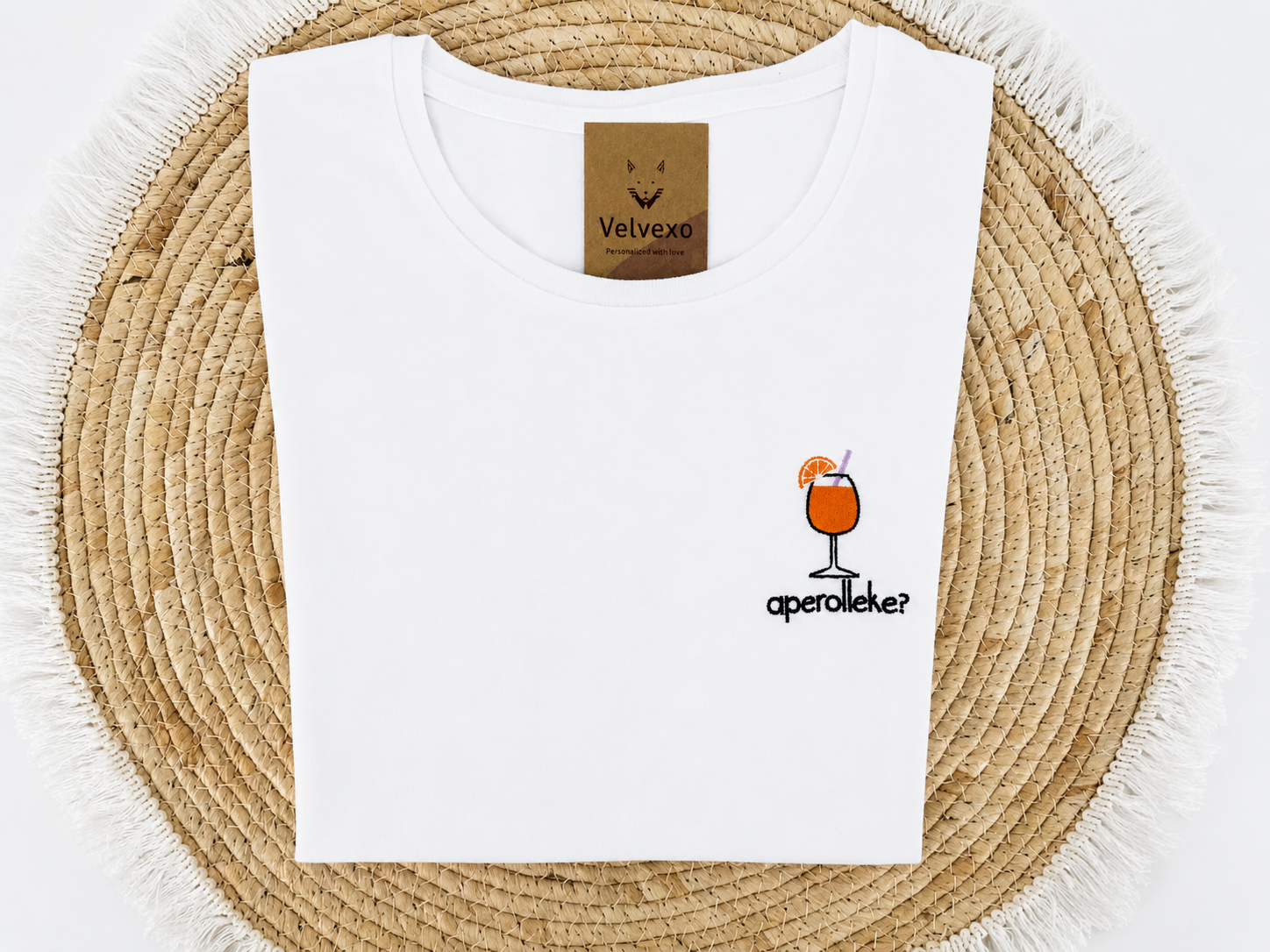 Geborduurde T-shirt Aperolleke?