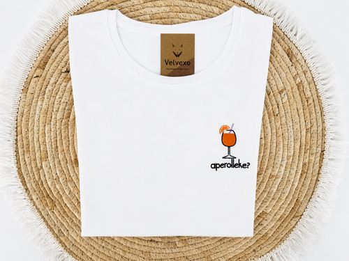 Geborduurde T-shirt Aperolleke?