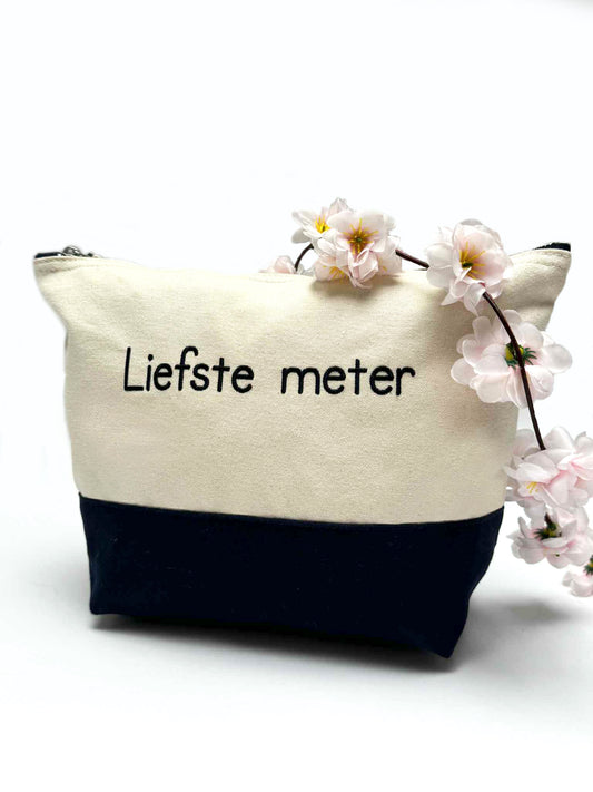 Toilettas met tekst