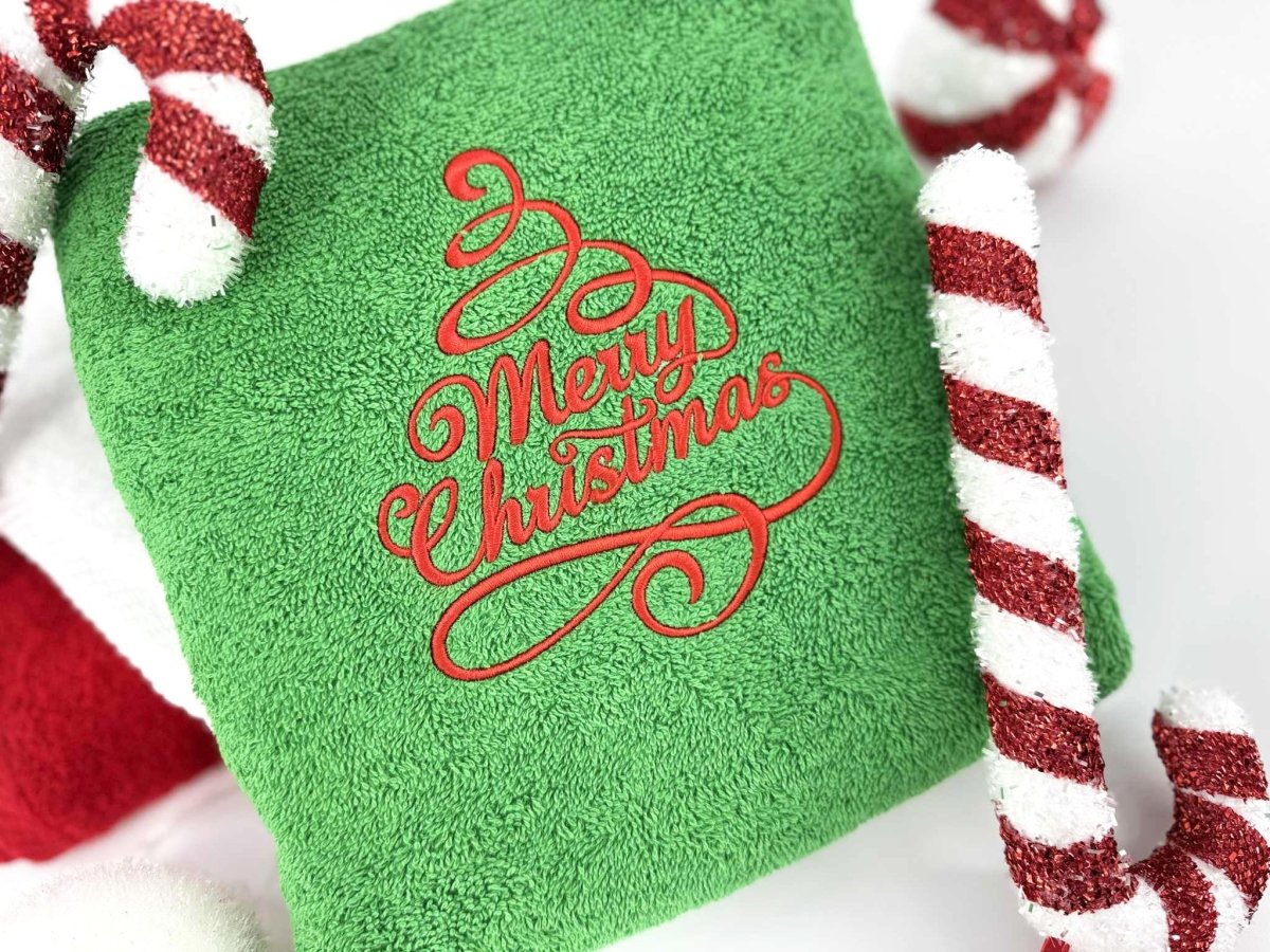 Geborduurde Kersthanddoek - velvexo