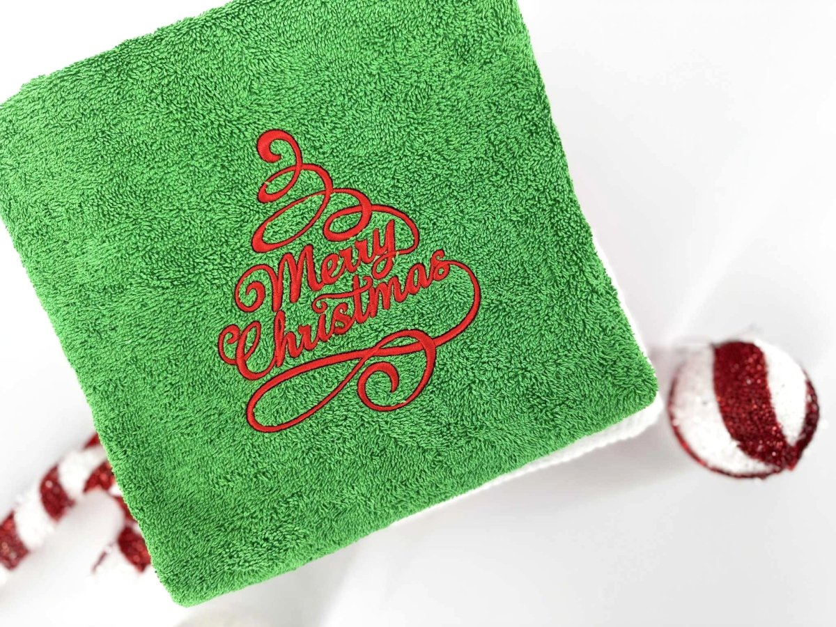 Geborduurde Kersthanddoek - velvexo