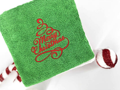 Geborduurde Kersthanddoek - velvexo