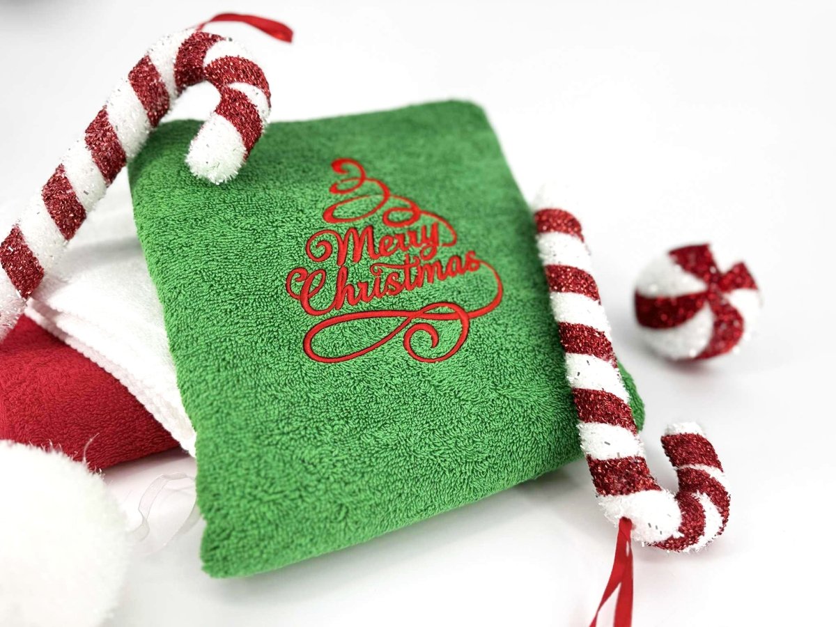 Geborduurde Kersthanddoek - velvexo