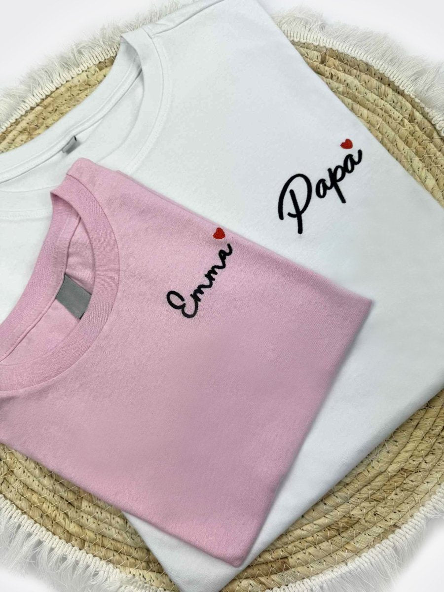 Geborduurde kinder T-shirt met naam - velvexo