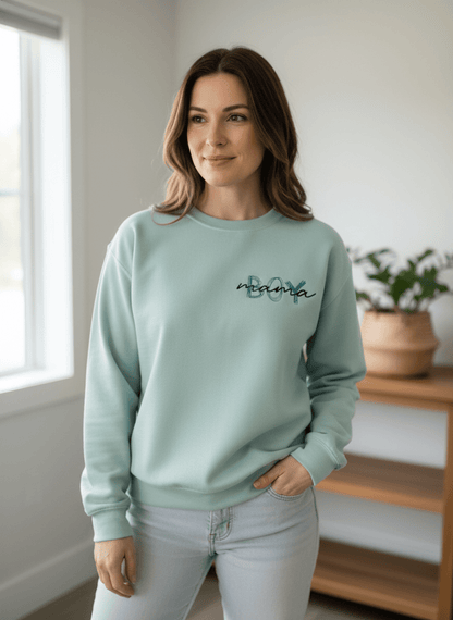 Geborduurde Mama Boy sweater - velvexo