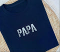 Geborduurde papa T-Shirt - velvexo