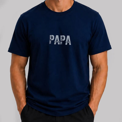 Geborduurde papa T-Shirt - velvexo
