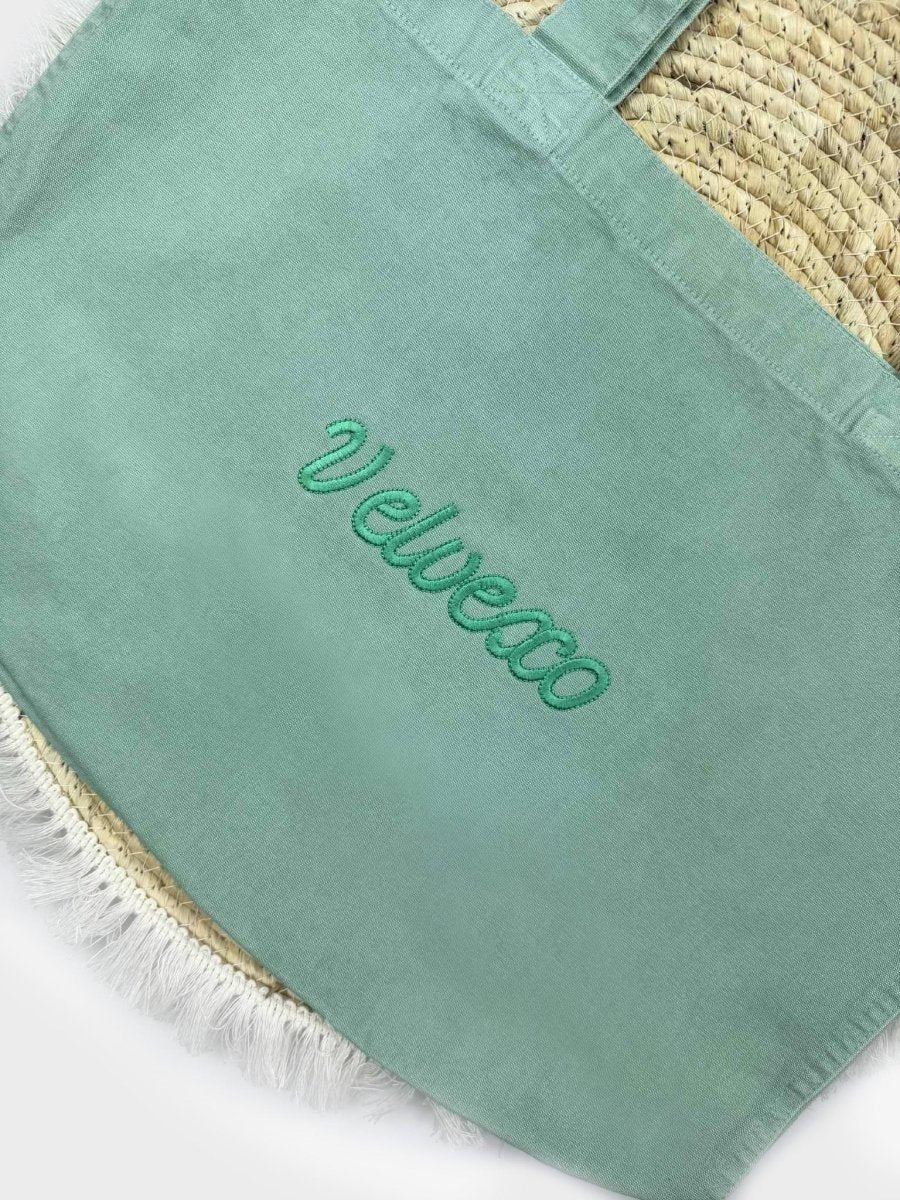 Geborduurde shopper tas met naam - velvexo