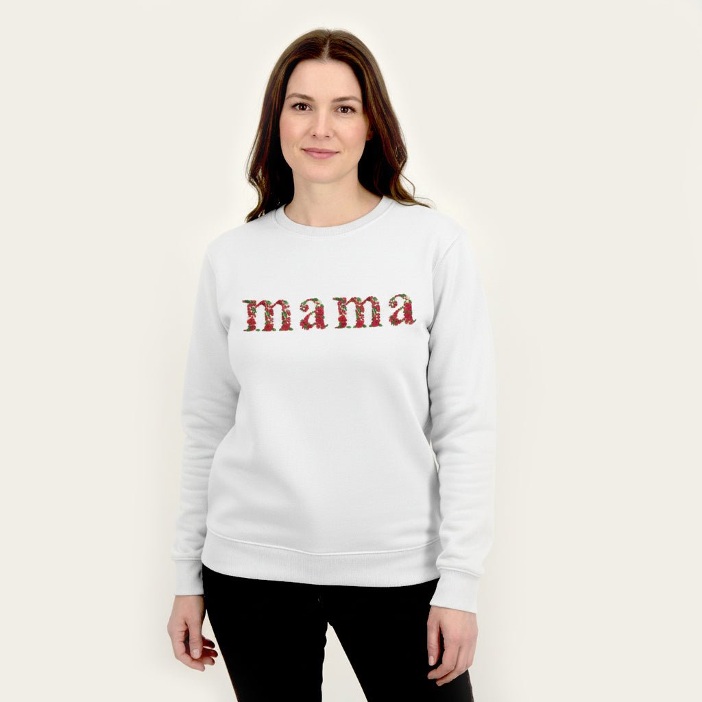 Geborduurde sweater naam in bloemenletters - velvexo