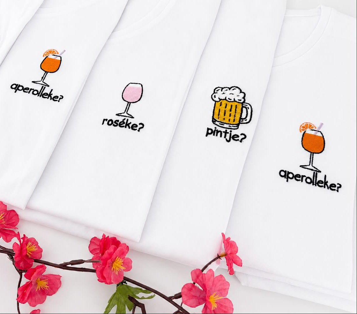 Geborduurde T-shirt Roséke?