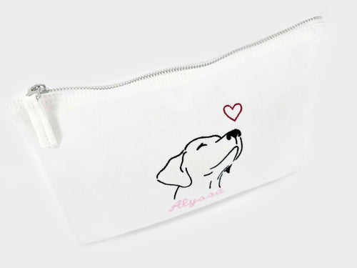 Toilettas met naam en hond
