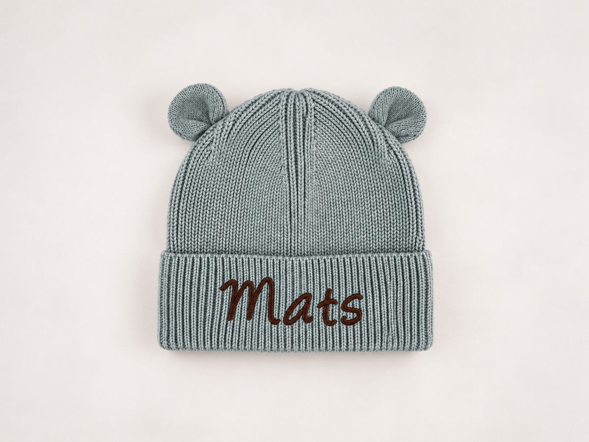 Babymuts met naam & oortjes