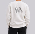 Gepersonaliseerde familie sweater met rugborduring - velvexo