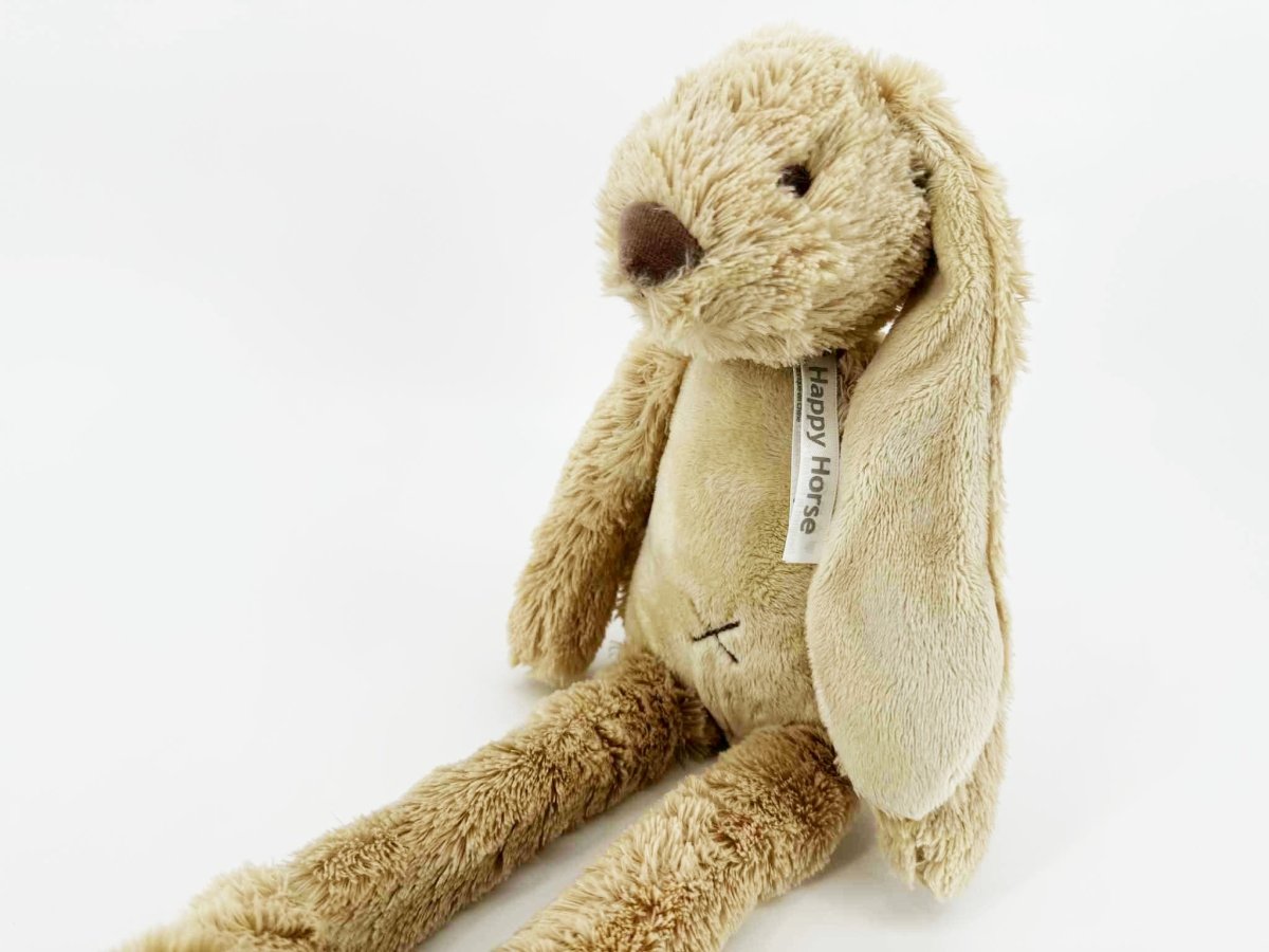 Happy Horse Konijn Richie met naam geborduurd beige 38 cm - velvexo