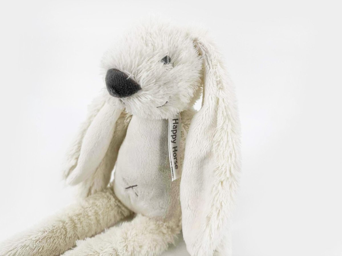 Happy Horse Konijn Richie met naam geborduurd ecru 38 cm - velvexo
