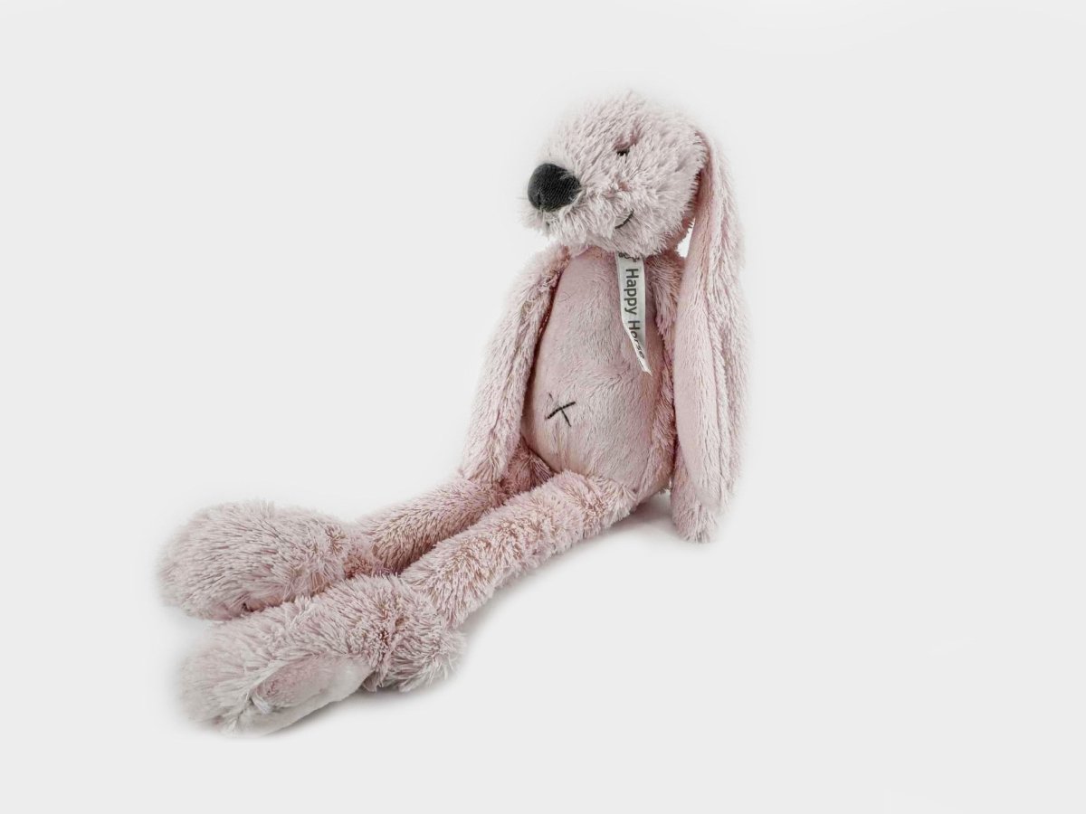 Happy Horse Konijn Richie met naam geborduurd roze 38 cm - velvexo