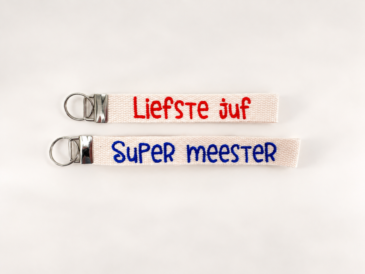Sleutelhanger voor juf of meester