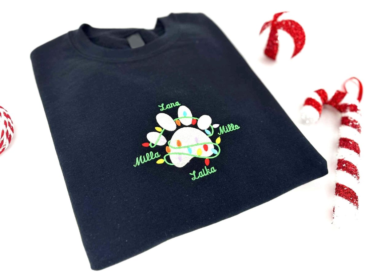 Kerstsweater met Geborduurde Dierenpoot - velvexo