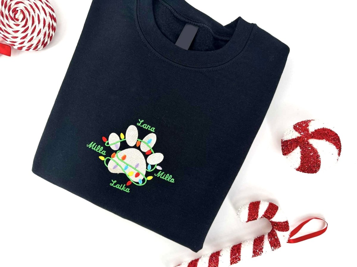 Kerstsweater met Geborduurde Dierenpoot - velvexo