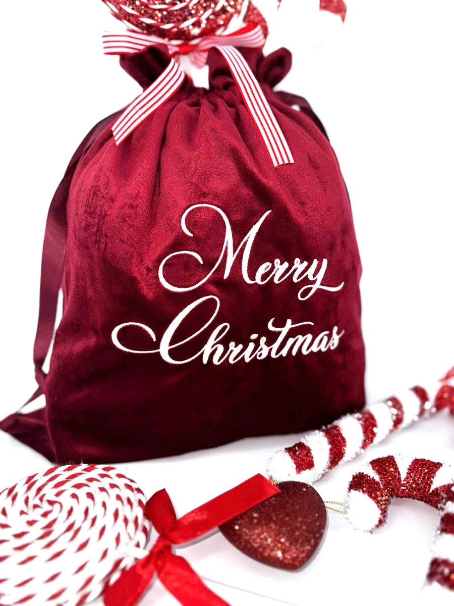 Kerstzak Merry Christmas - velvexo