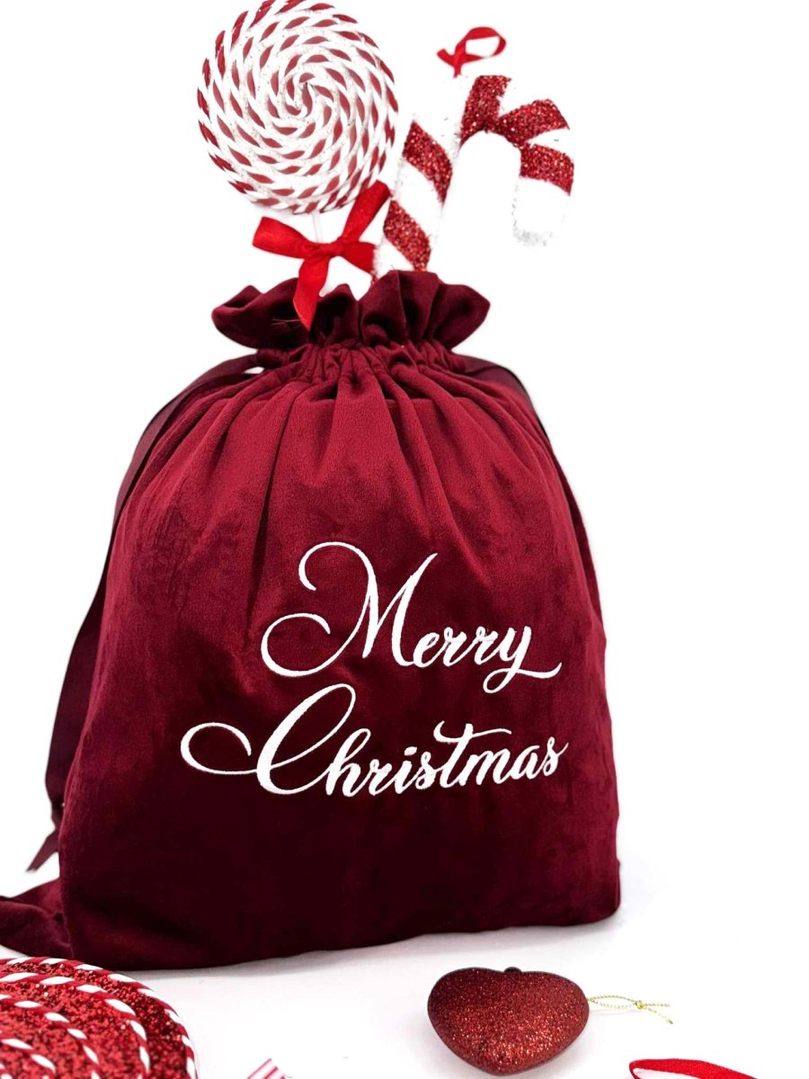 Kerstzak Merry Christmas - velvexo