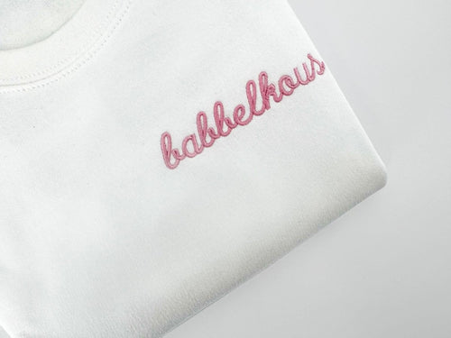 Kindertrui babbelkous– Geborduurde sweater voor kinderen - velvexo