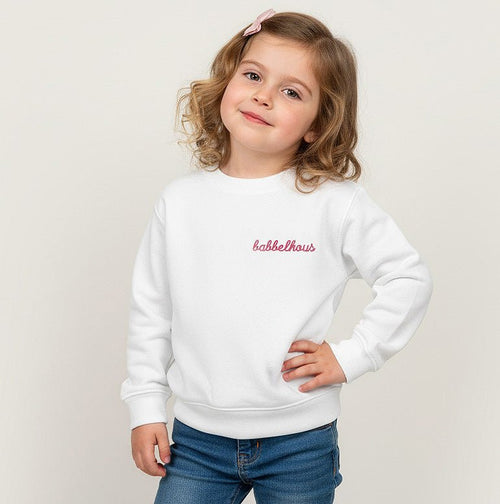 Kindertrui babbelkous– Geborduurde sweater voor kinderen - velvexo