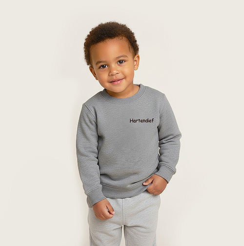 Kindertrui hartendief– Geborduurde sweater voor kinderen - velvexo