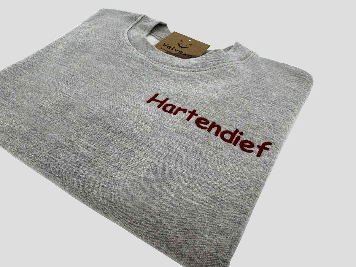 Kindertrui hartendief– Geborduurde sweater voor kinderen - velvexo