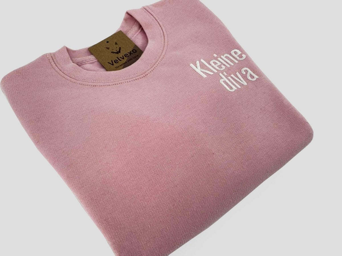 Kindertrui Kleine diva– Geborduurde sweater voor kinderen - velvexo