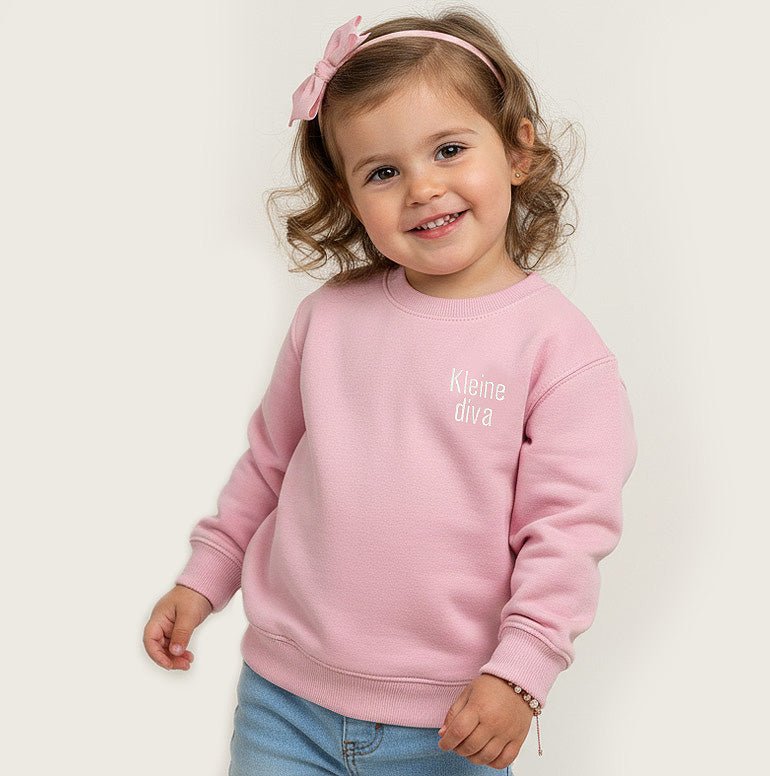 Kindertrui Kleine diva– Geborduurde sweater voor kinderen - velvexo
