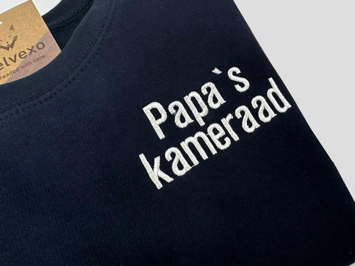 Kindertrui Papa’s kameraad – Geborduurde sweater voor kinderen - velvexo