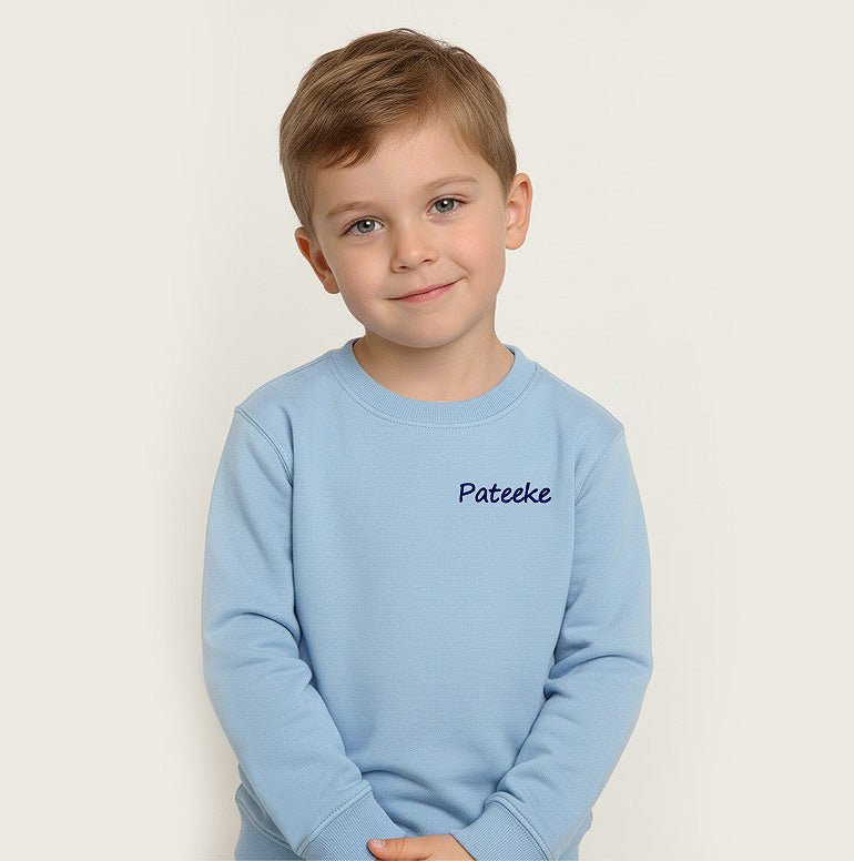 Kindertrui pateeke– Geborduurde sweater voor kinderen - velvexo