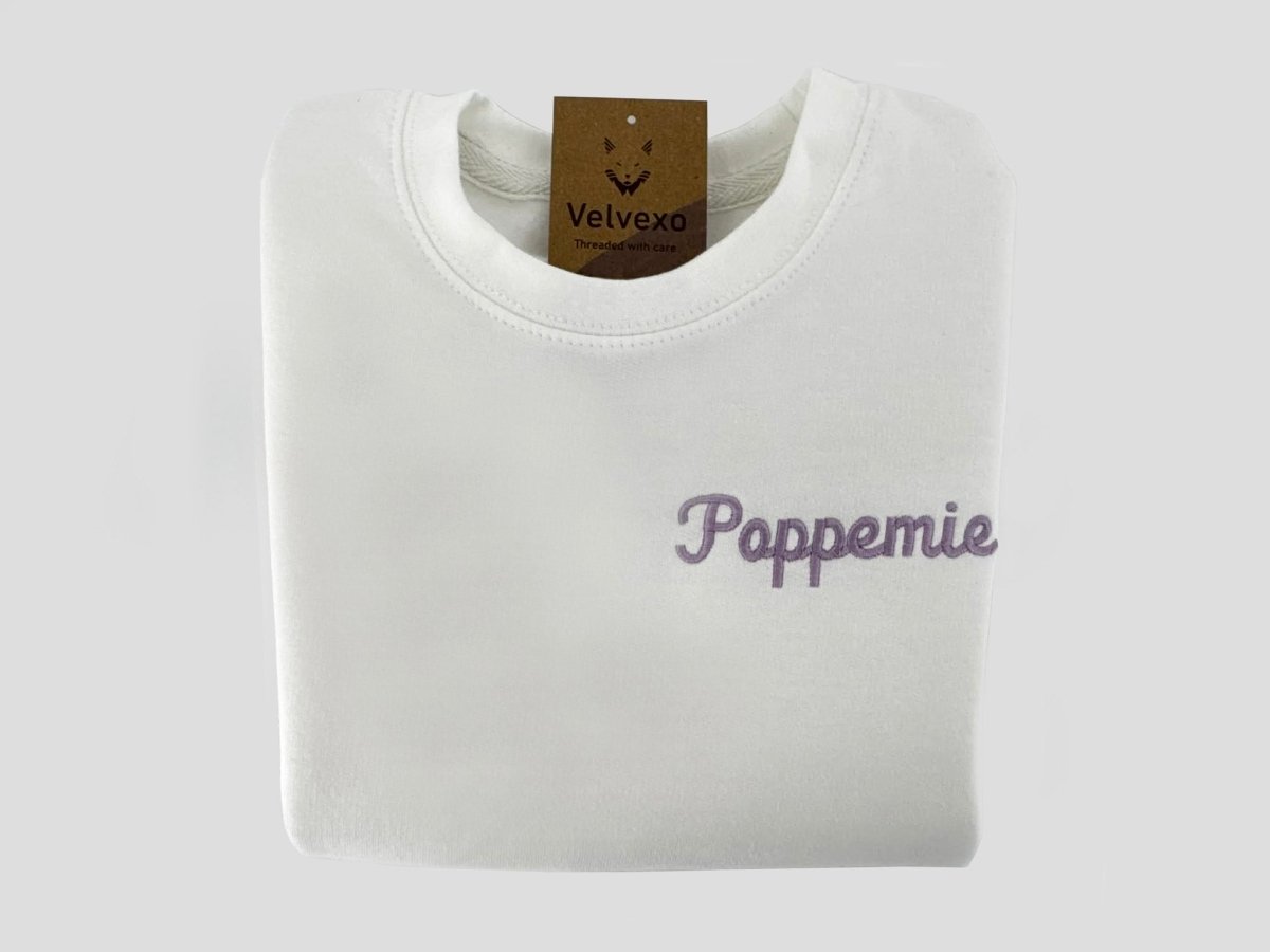 Kindertrui poppemie– Geborduurde sweater voor kinderen - velvexo