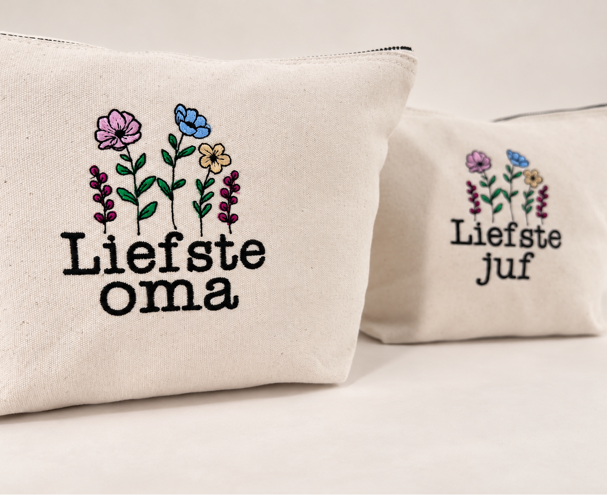 Toilettas met tekst & naam
