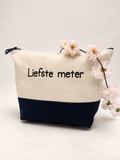 Toilettas met tekst naar keuze