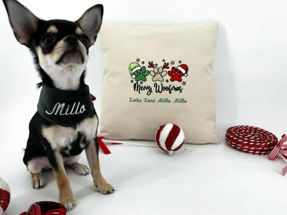 Merry Woofmas hondenkussen - velvexo