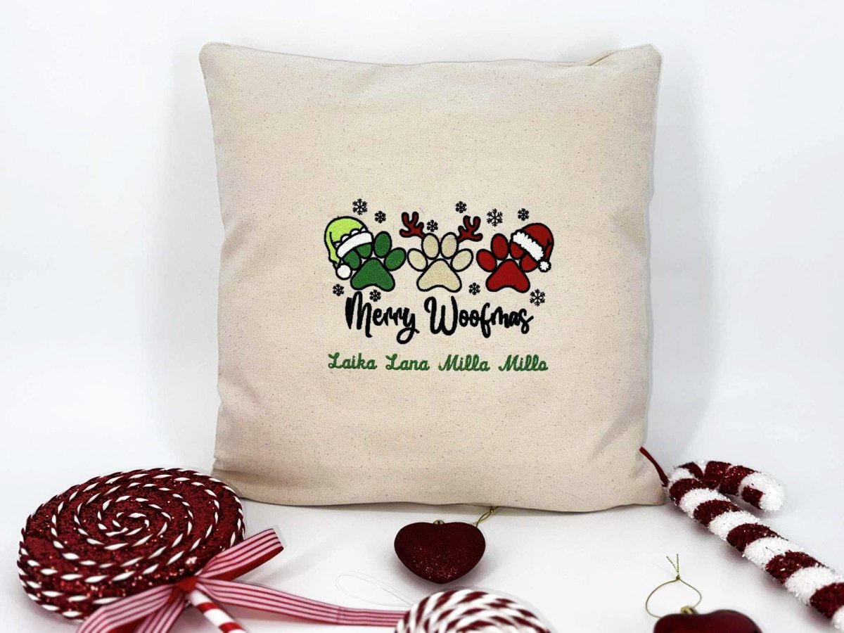 Merry Woofmas hondenkussen - velvexo