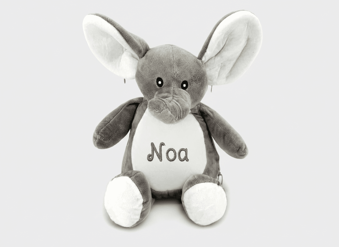 Olifant knuffel met naam - velvexo